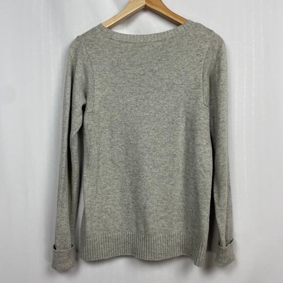 J. Crew Factory Merino Wool Blend Fair Isle Sweater Size S Gray Knit Style E3403 - Picture 12 of 14